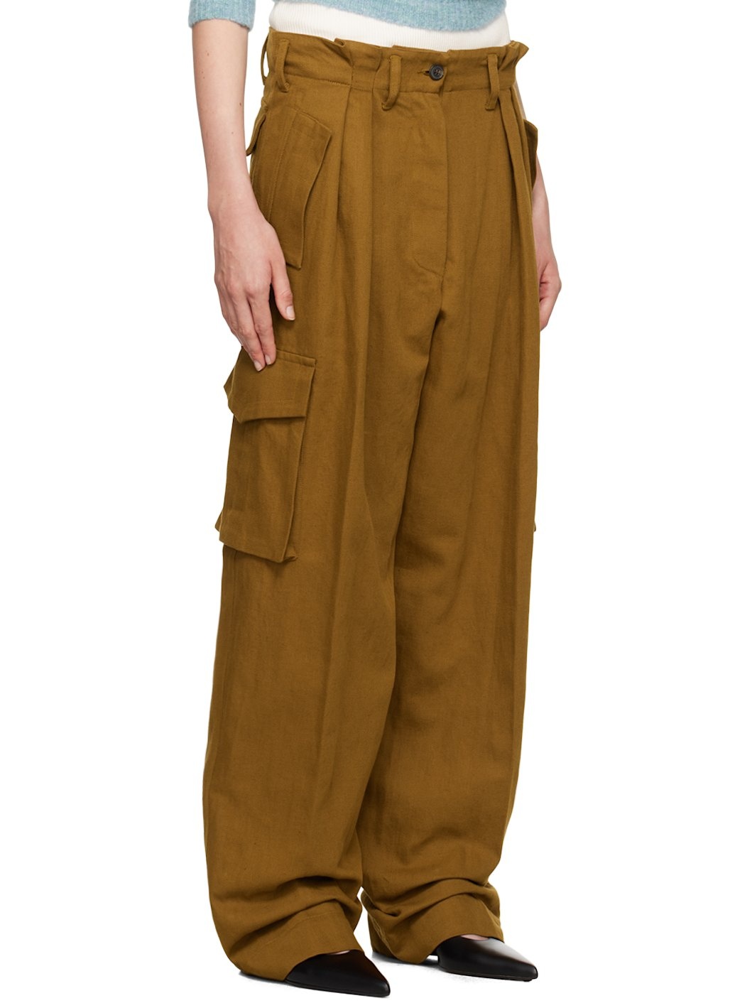 Brown Gabardine Trousers - 2