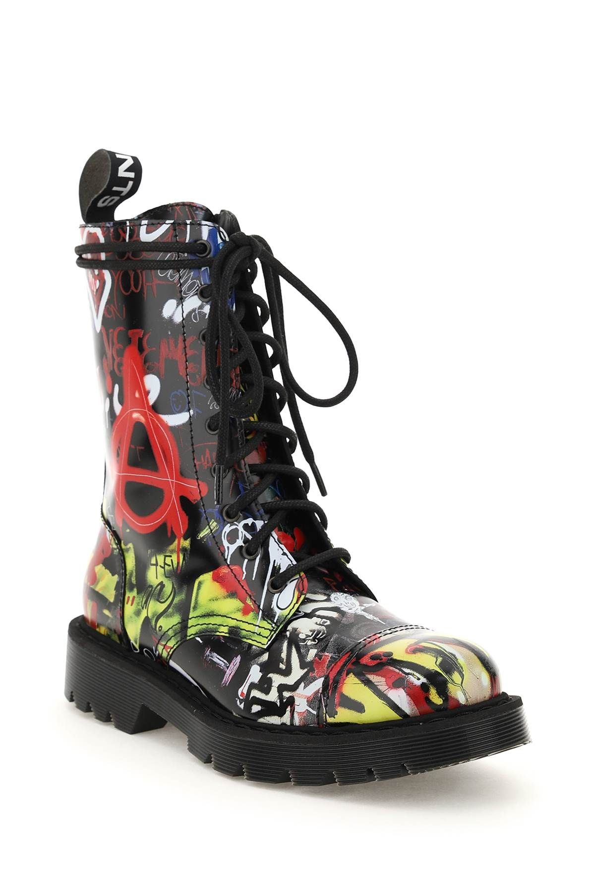 GRAFFITI LACE-UP BOOTS - 4