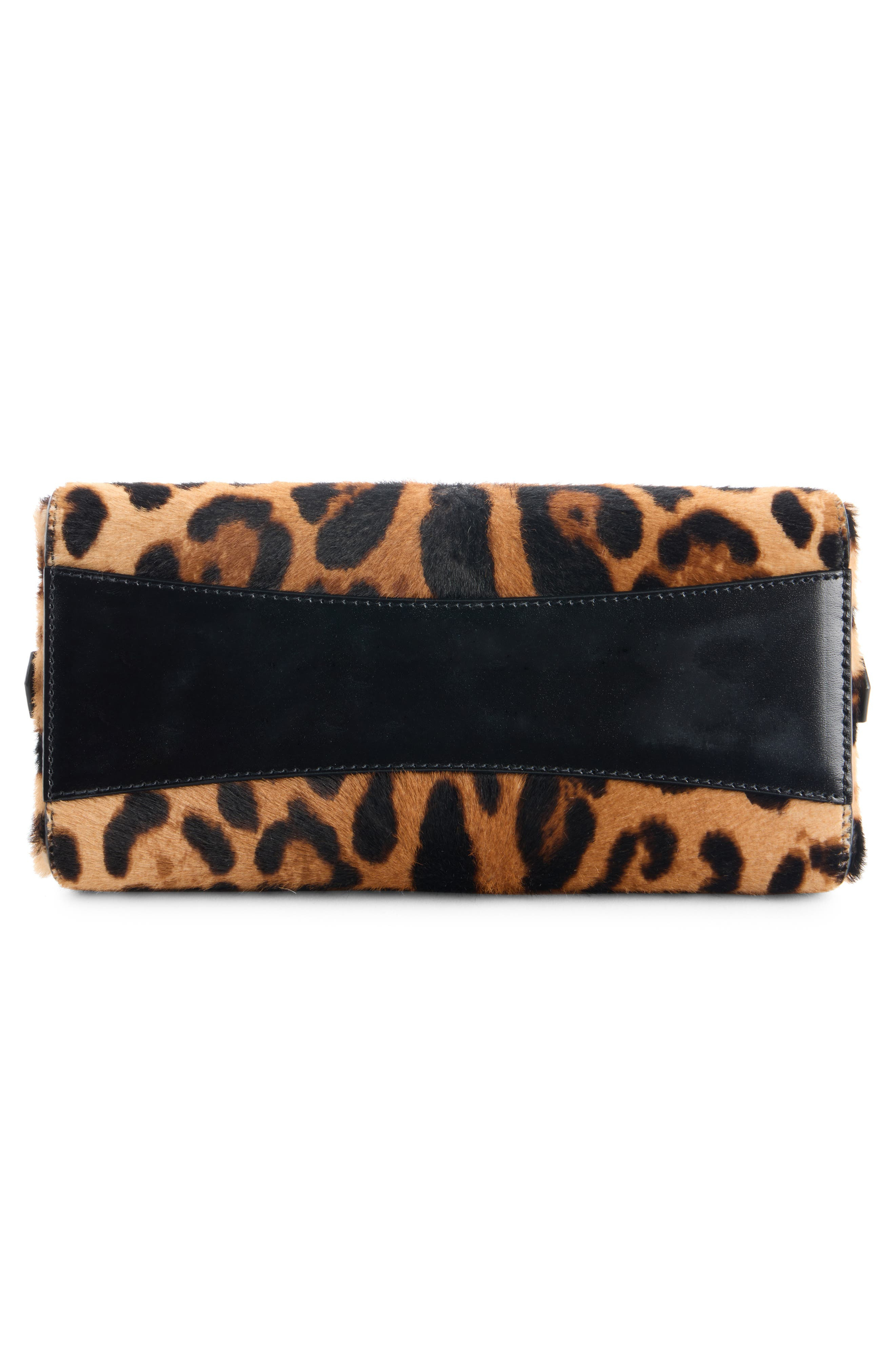Givenchy Mini Antigona Genuine Calf Hair East/West Satchel in Black/Beige at Nordstrom - 5
