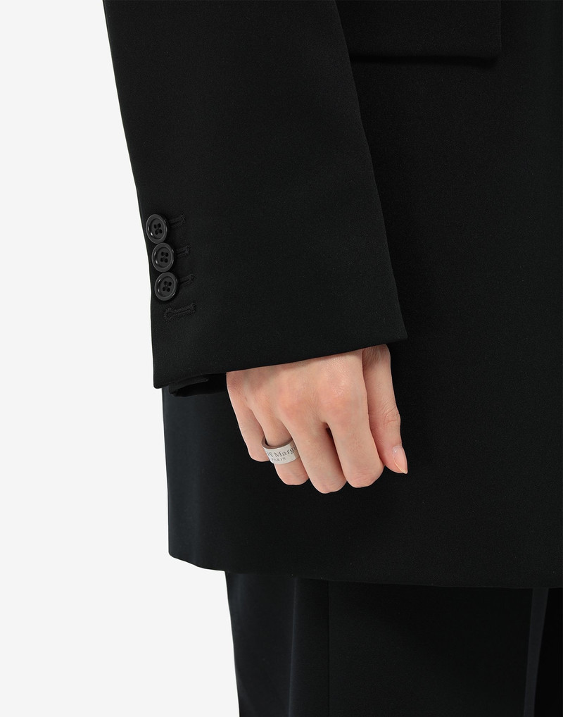 Logo silver wide ring 4