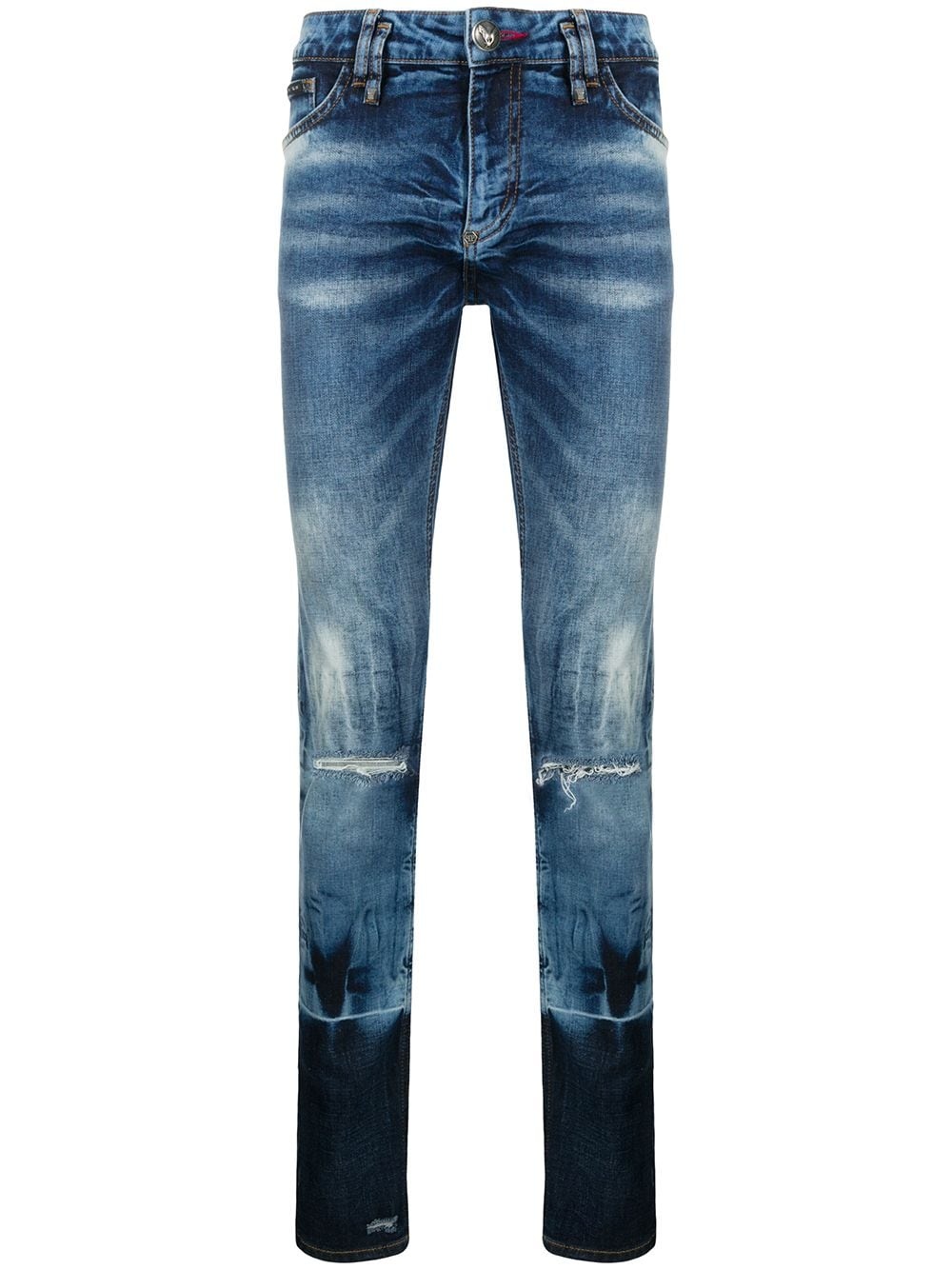 gradient effect distressed jeans - 1