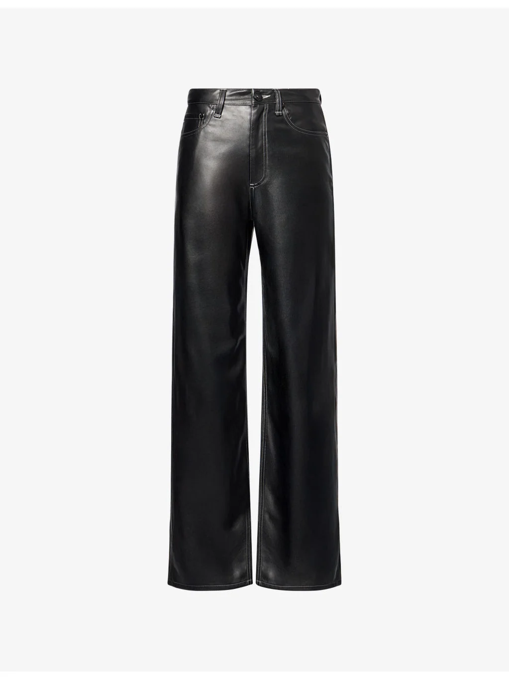 Shea Straight-Leg Coated Faux-Leather Trousers - 1
