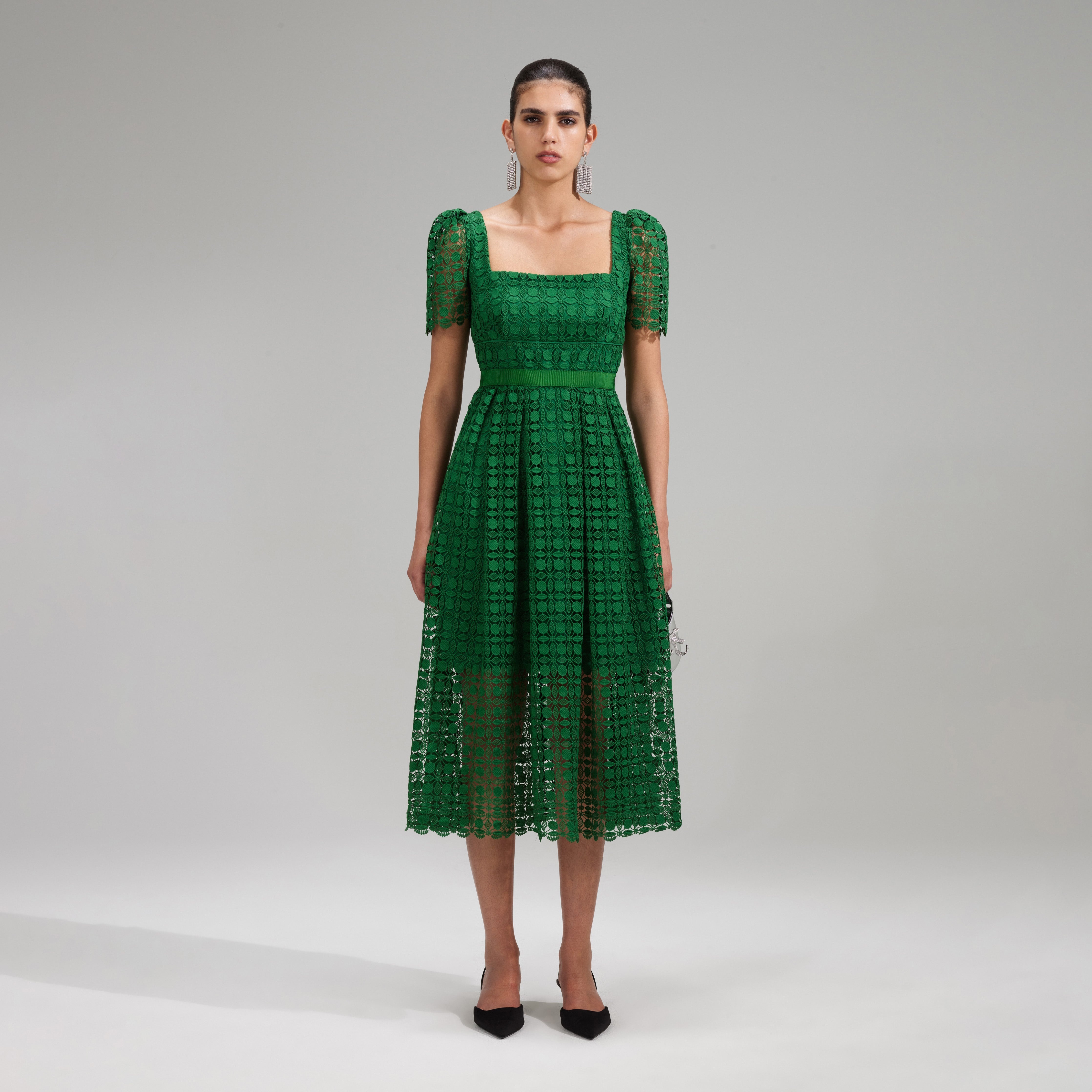 long slip dress with lace Meringue main image 1