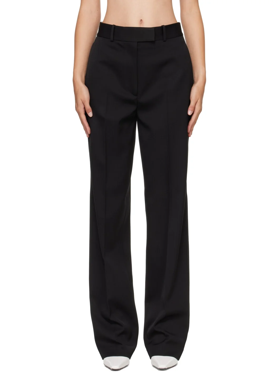 Black Kee Straight Leg Tailored Trousers - 1