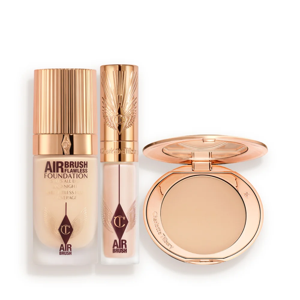 AIRBRUSH FLAWLESS PERFECT, CONCEAL & BLUR TRIO FACE KIT - 1
