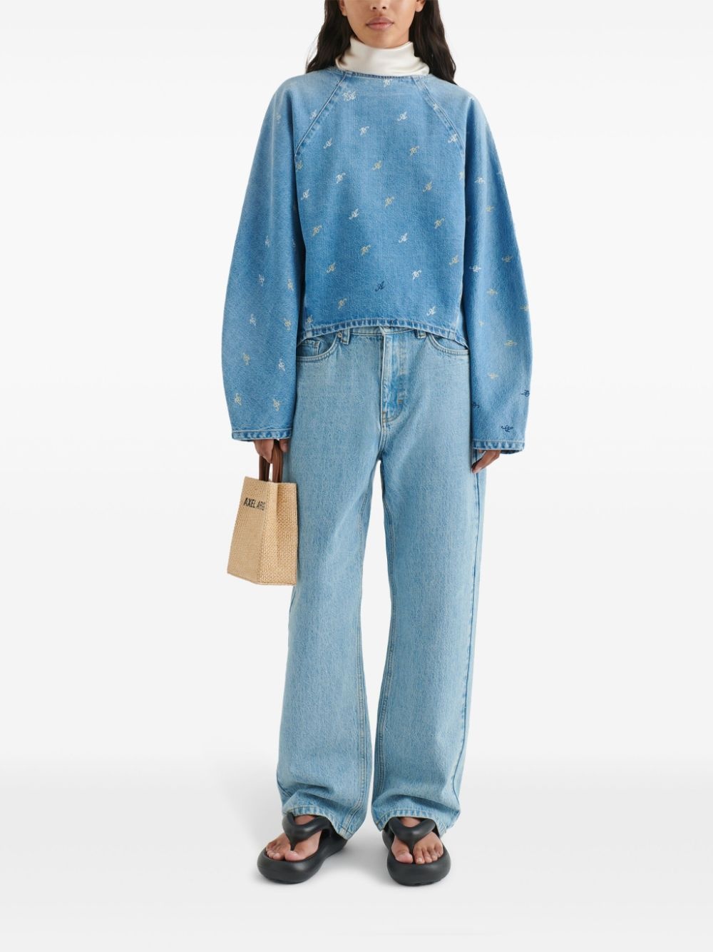 Daisy Script A denim top - 2