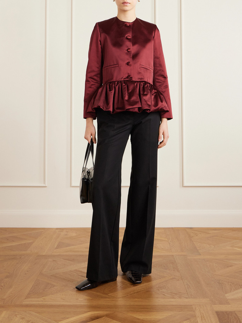 LIBEROWE Cotton-blend Duchesse-satin Peplum Blazer outlook