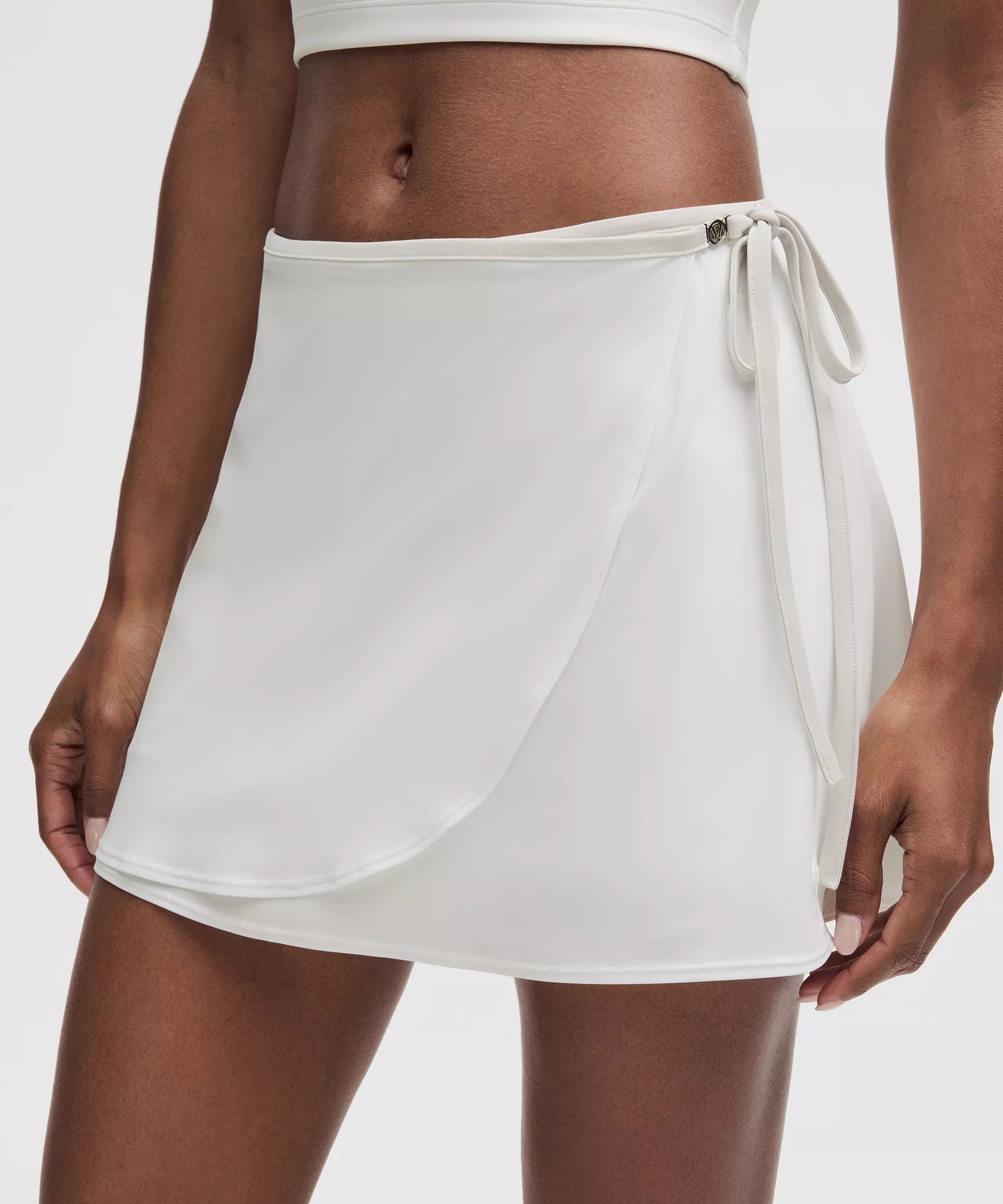 Wrap-Front Mid-Rise Tennis Skirt - 2