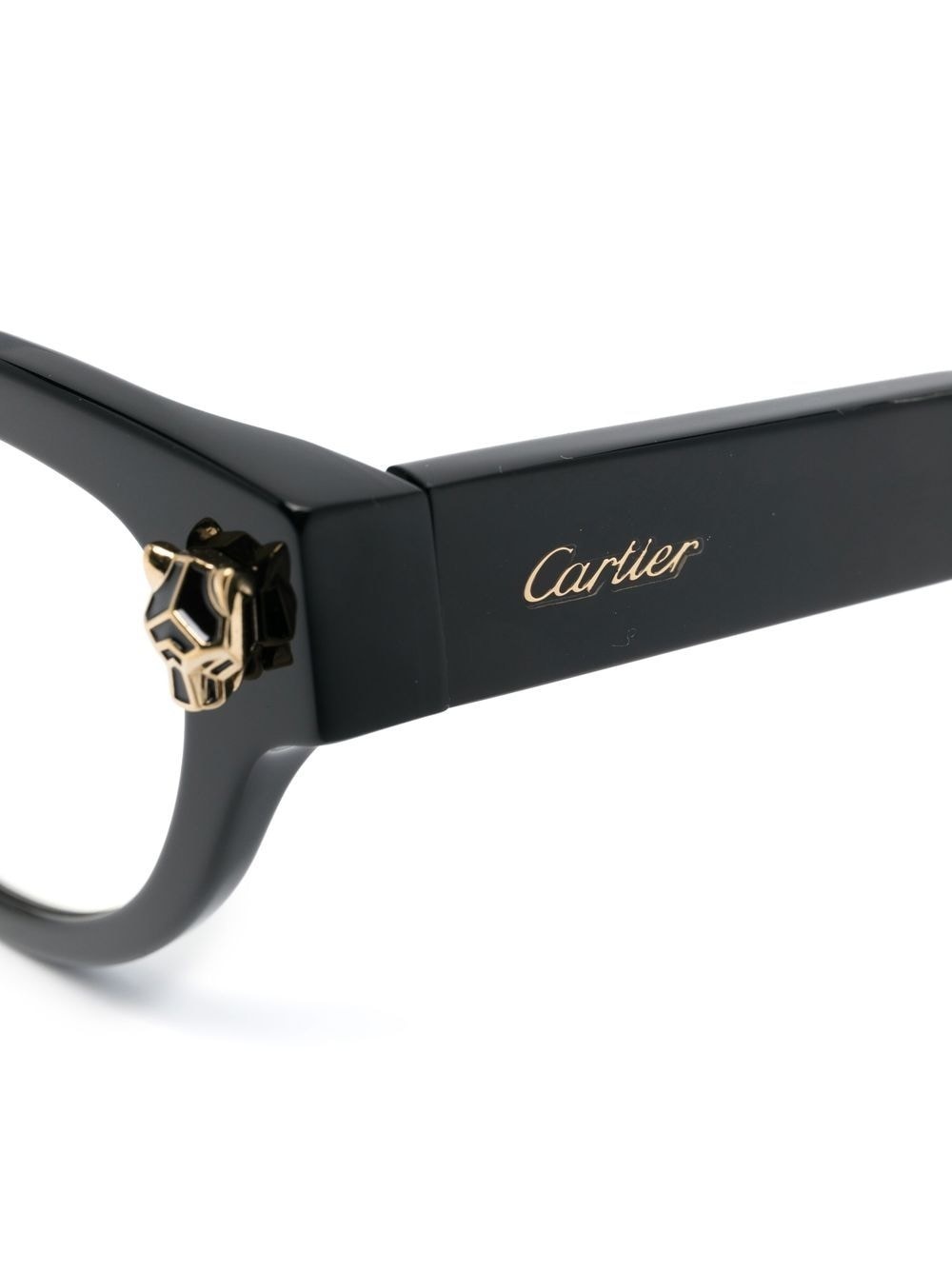 signature panther round-frame glasses - 3