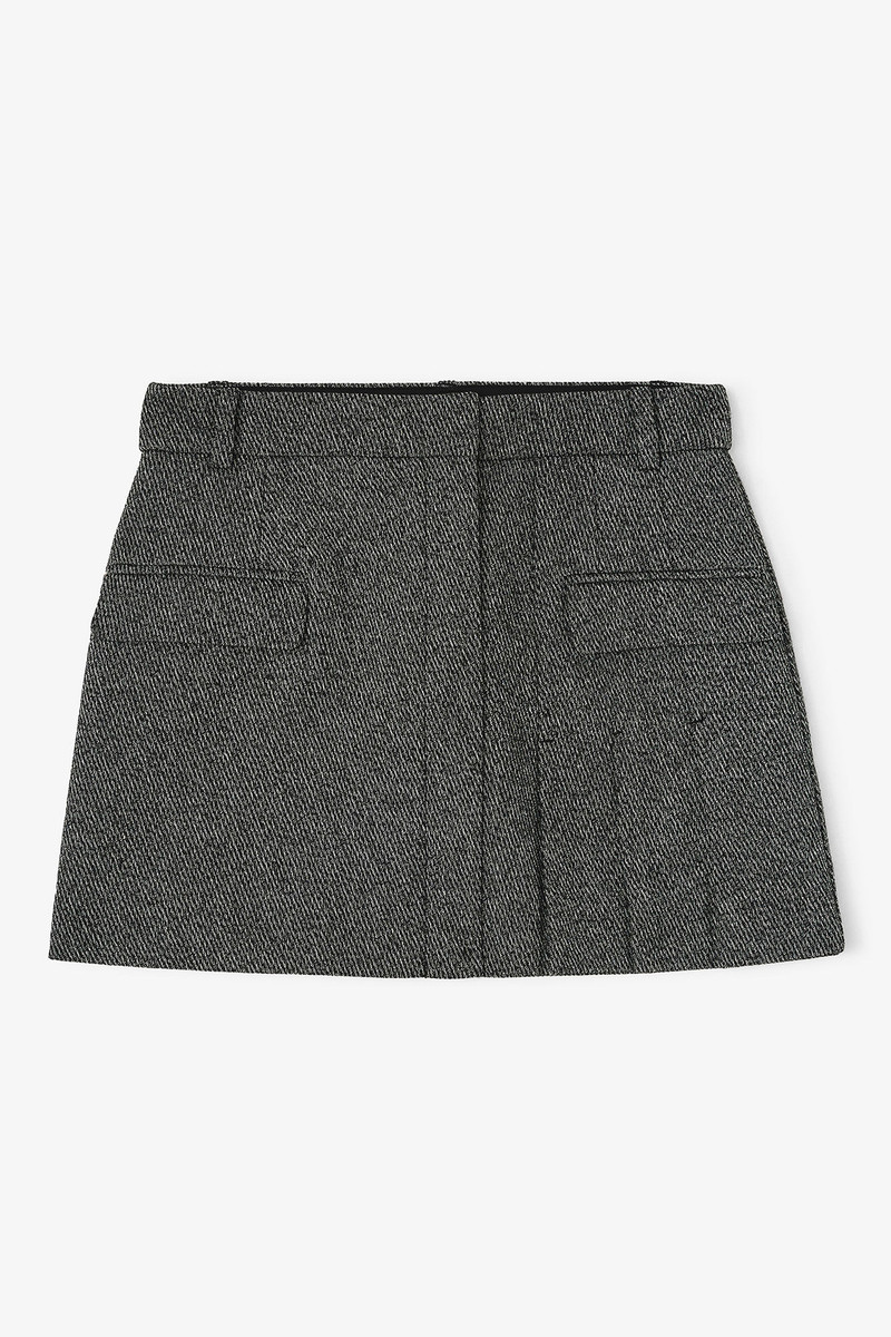 GREY SUITING MINI SKIRT 1