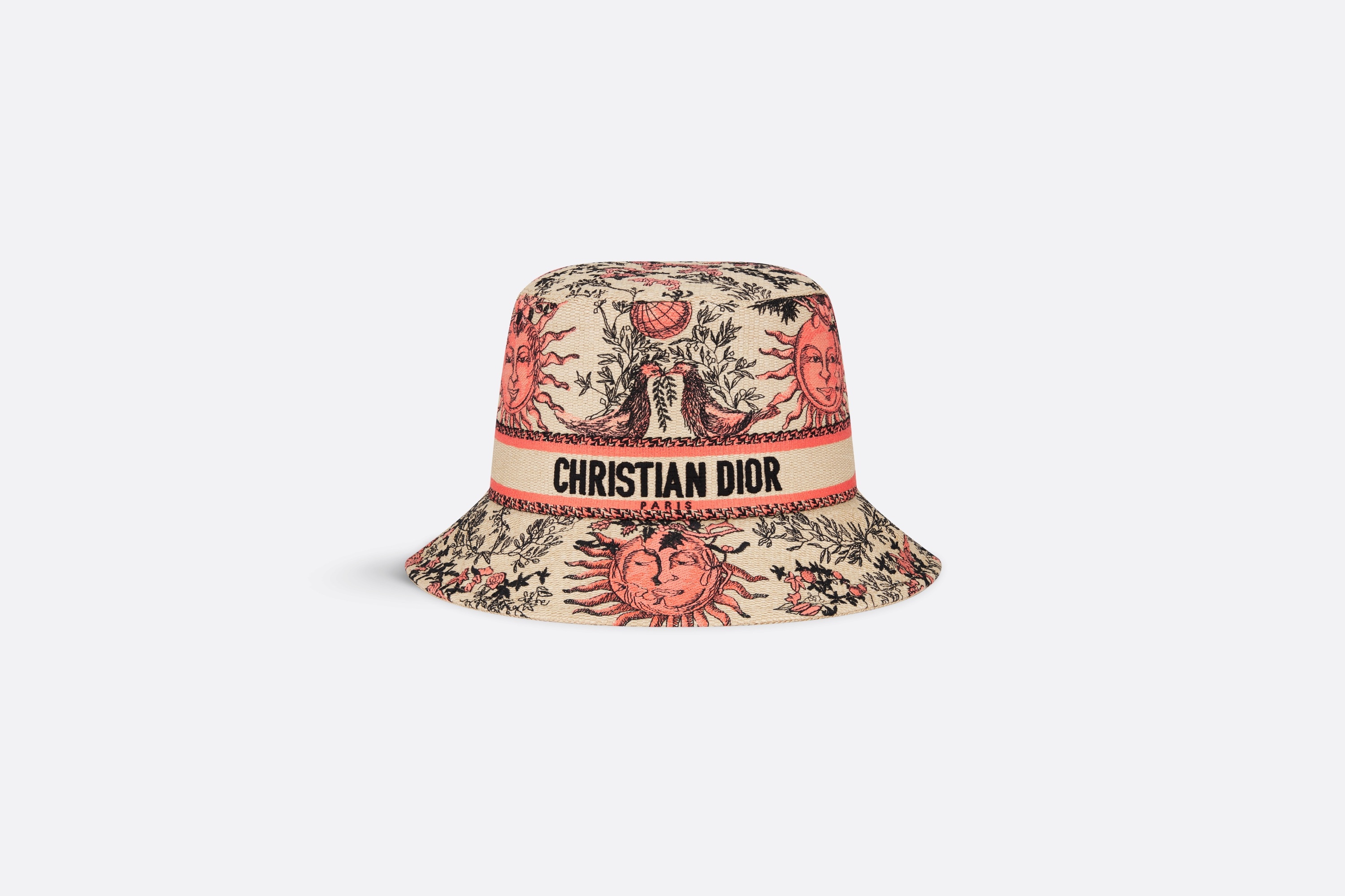 Dioriviera D-Bobby Toile de Jouy Soleil Small Brim Bucket Hat - 1