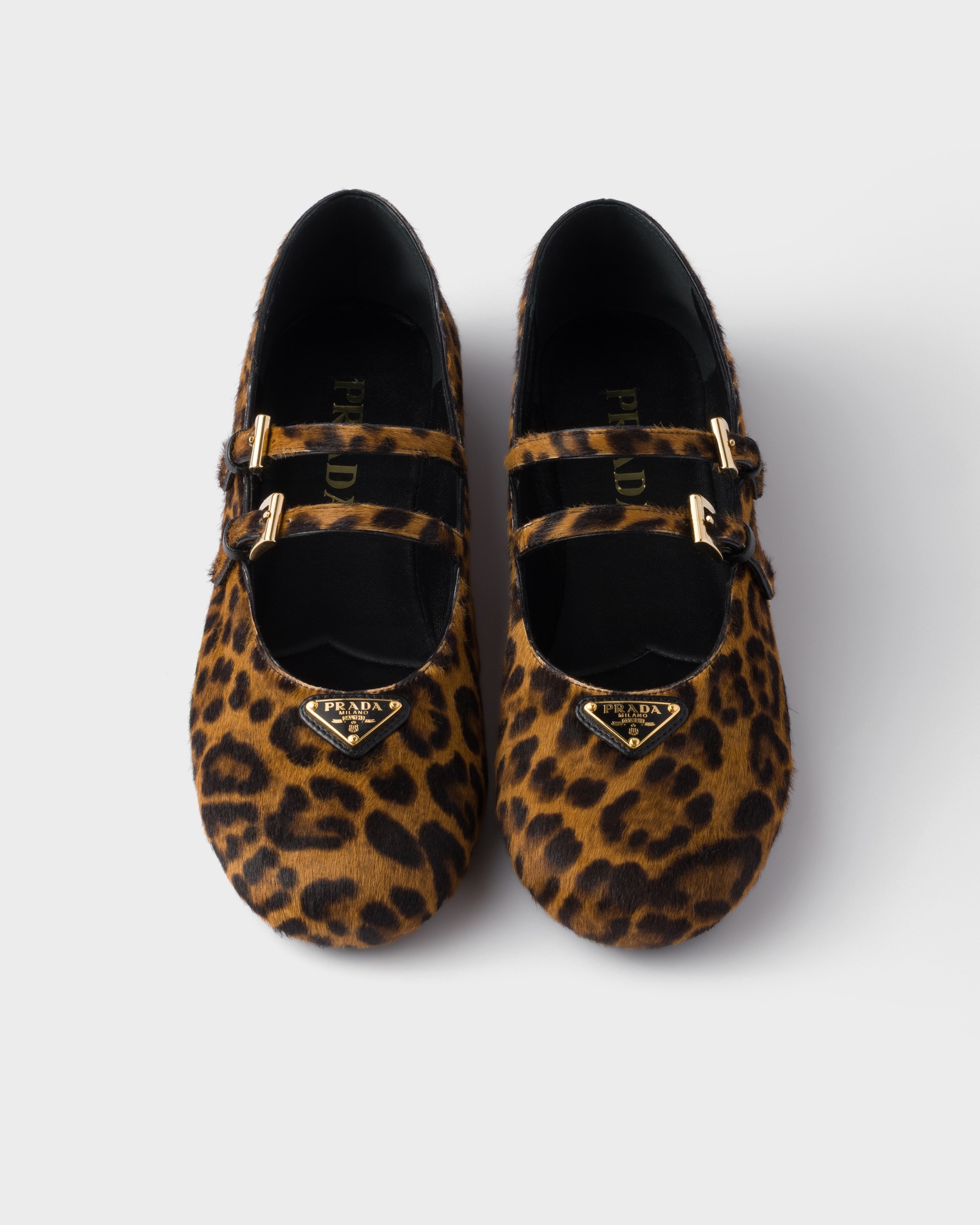 Printed leather ballerinas - 3