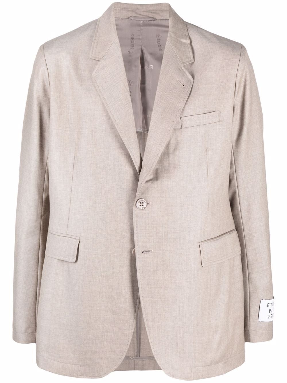 virgin wool single-breasted blazer - 1