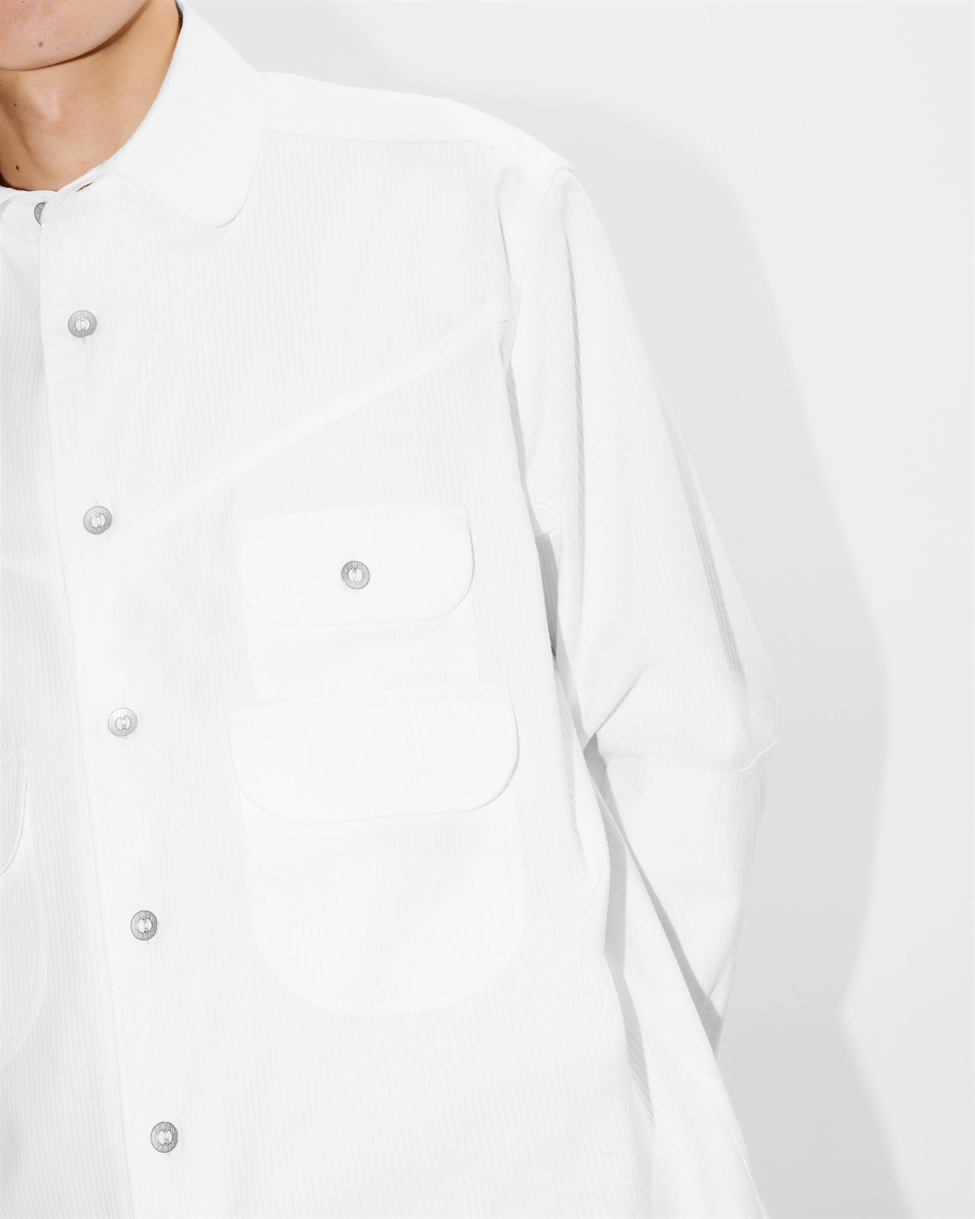 Workwear overshirt in textured cotton - 6