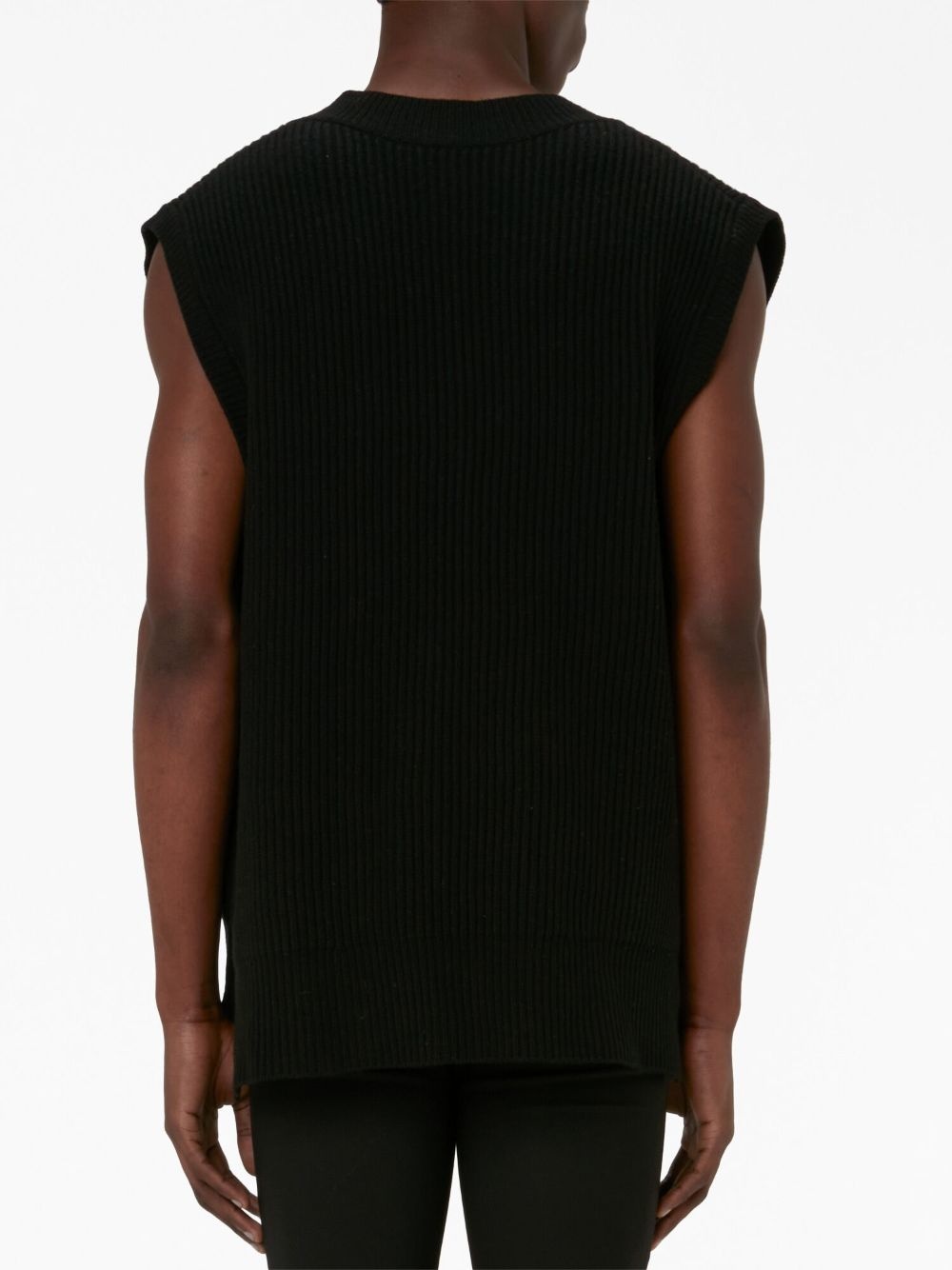 Sim Card V-neck merino vest - 5