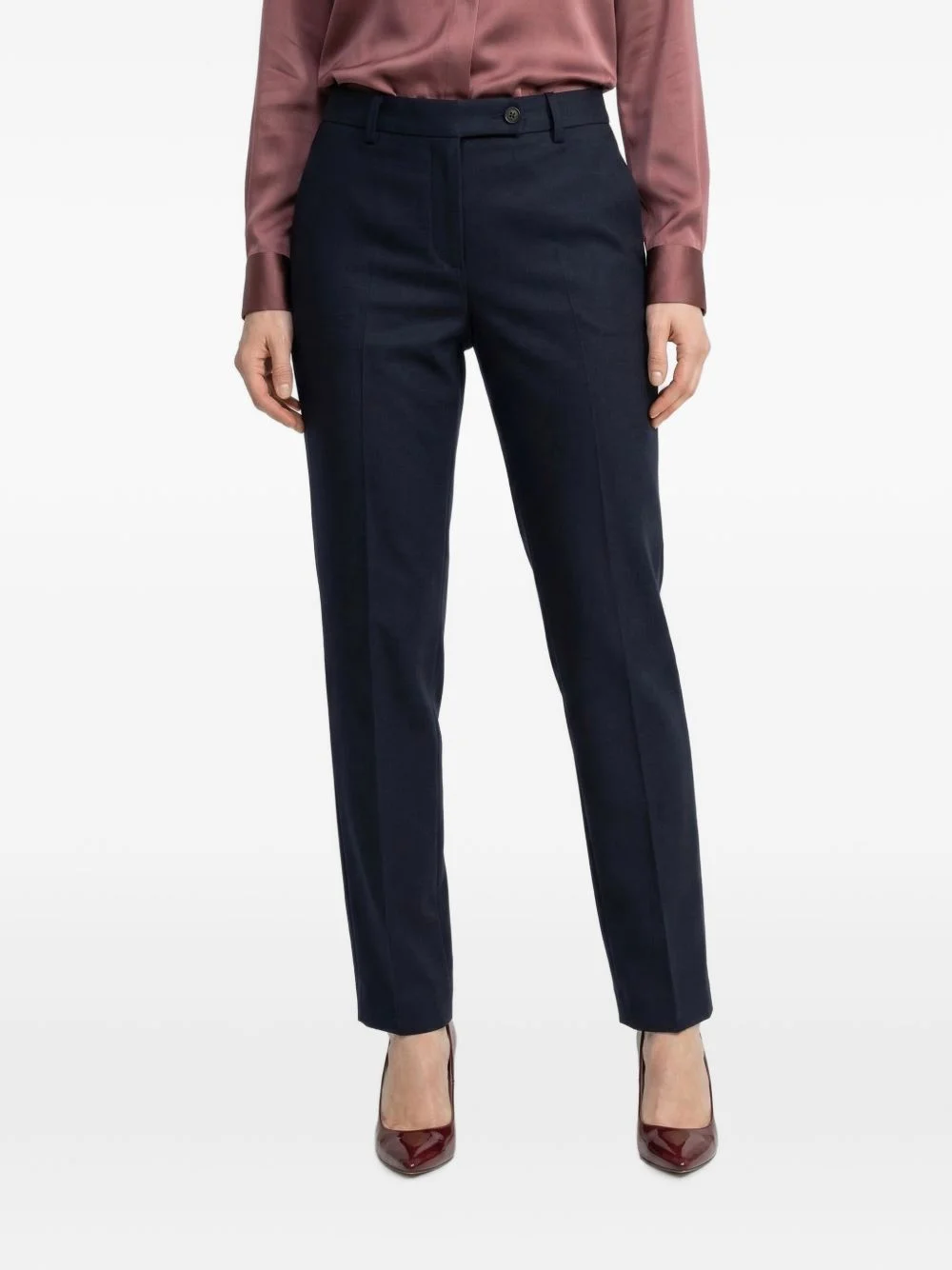 tailored straight-leg trousers - 1