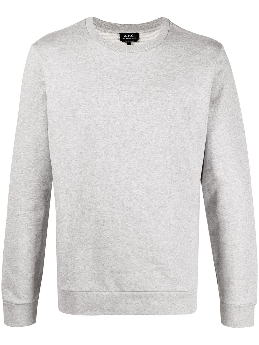 embossed logo sweatshirt - 1