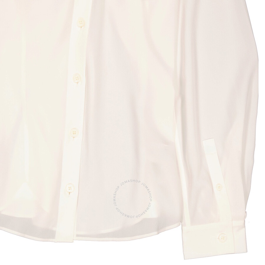 Burberry Ladies Natural White Fion Long-Sleeve Shirt - 7