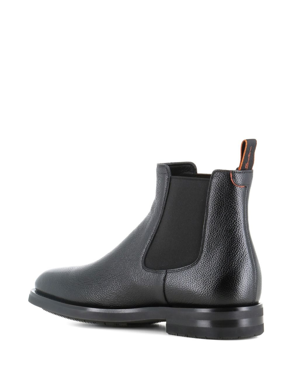 elastic-panel leather boots - 5