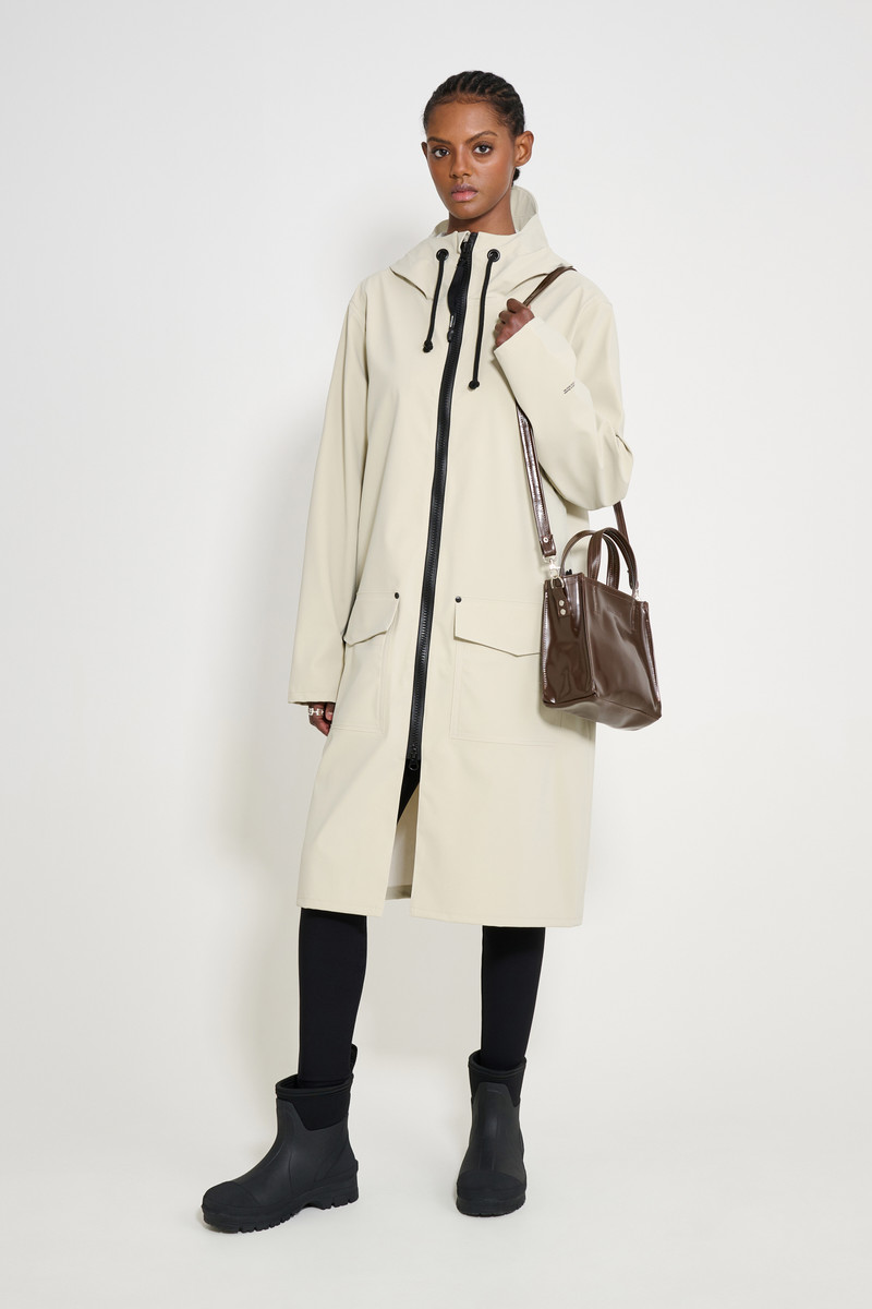 Stockholm Long Patch Raincoat Pelican 1