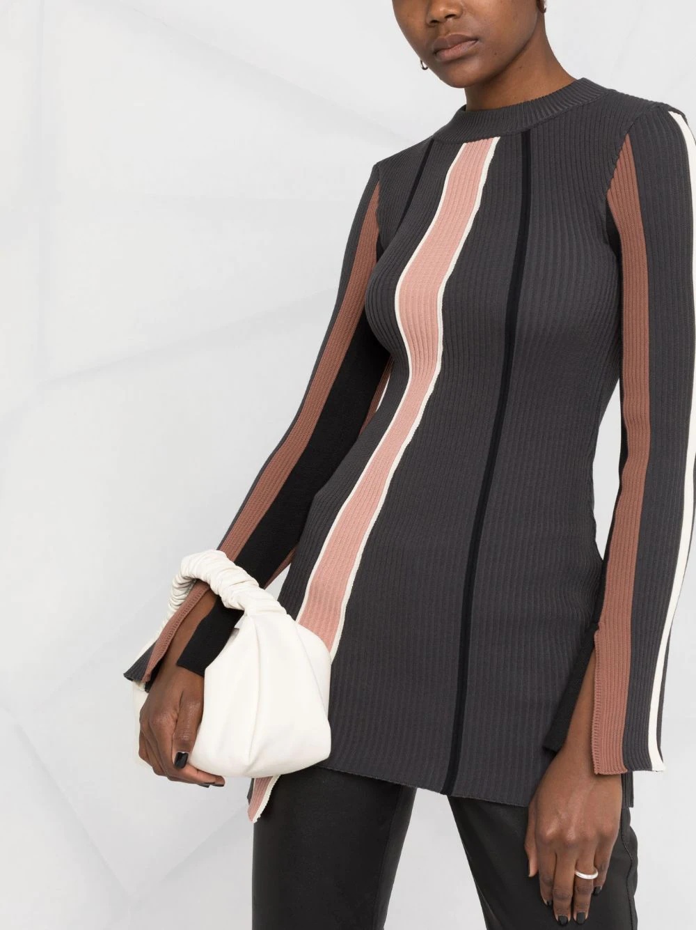 ribbed striped jumper - 5