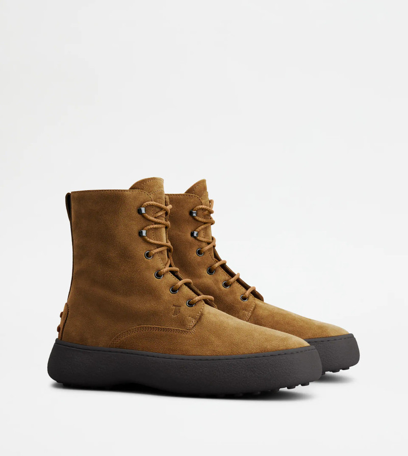 TOD'S W. G. LACE-UP ANKLE 부스 - BROWN 3