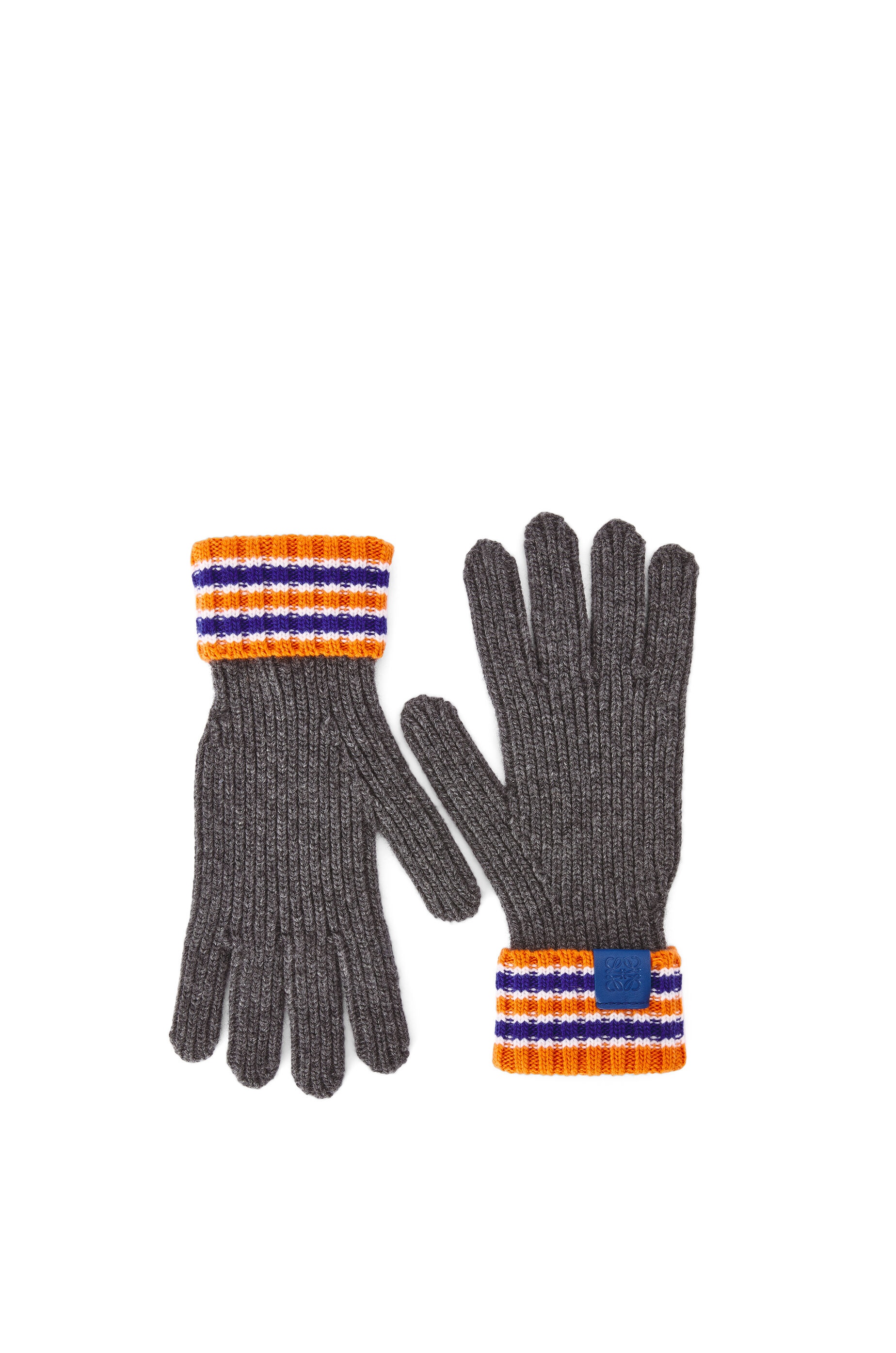 Stripe gloves in wool - 2