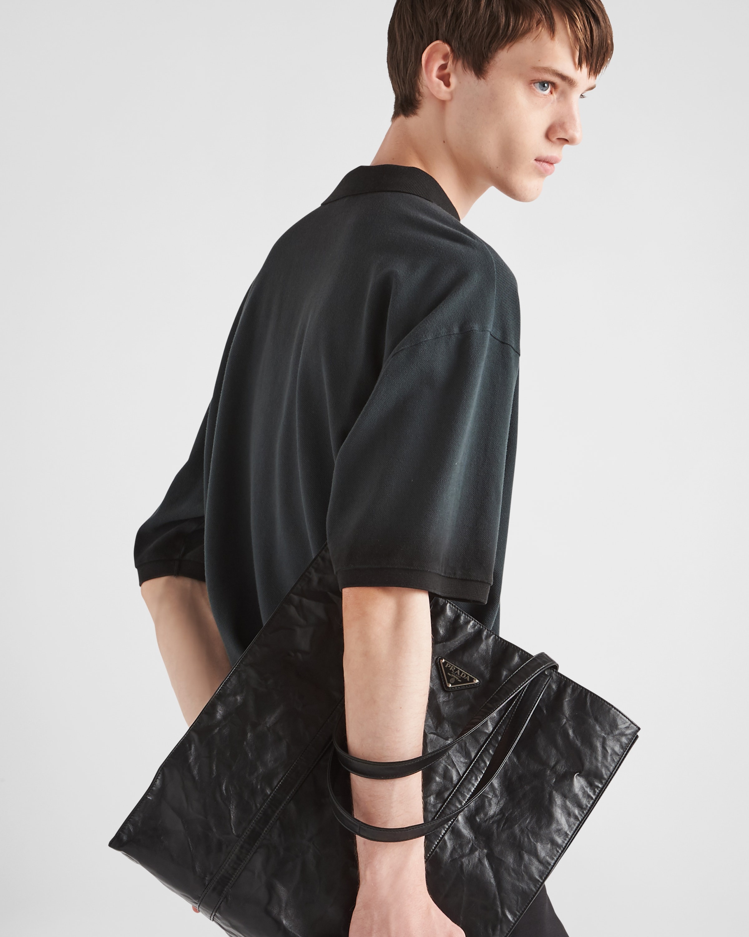 Oversized garment-dyed cotton polo shirt - 4