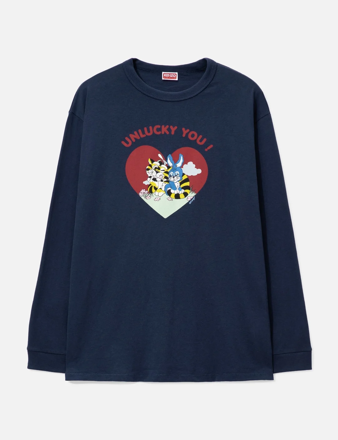 'KENZO CARTOON' OUTLINED RELAX LONG SLEEVE T-SHIRT - 1