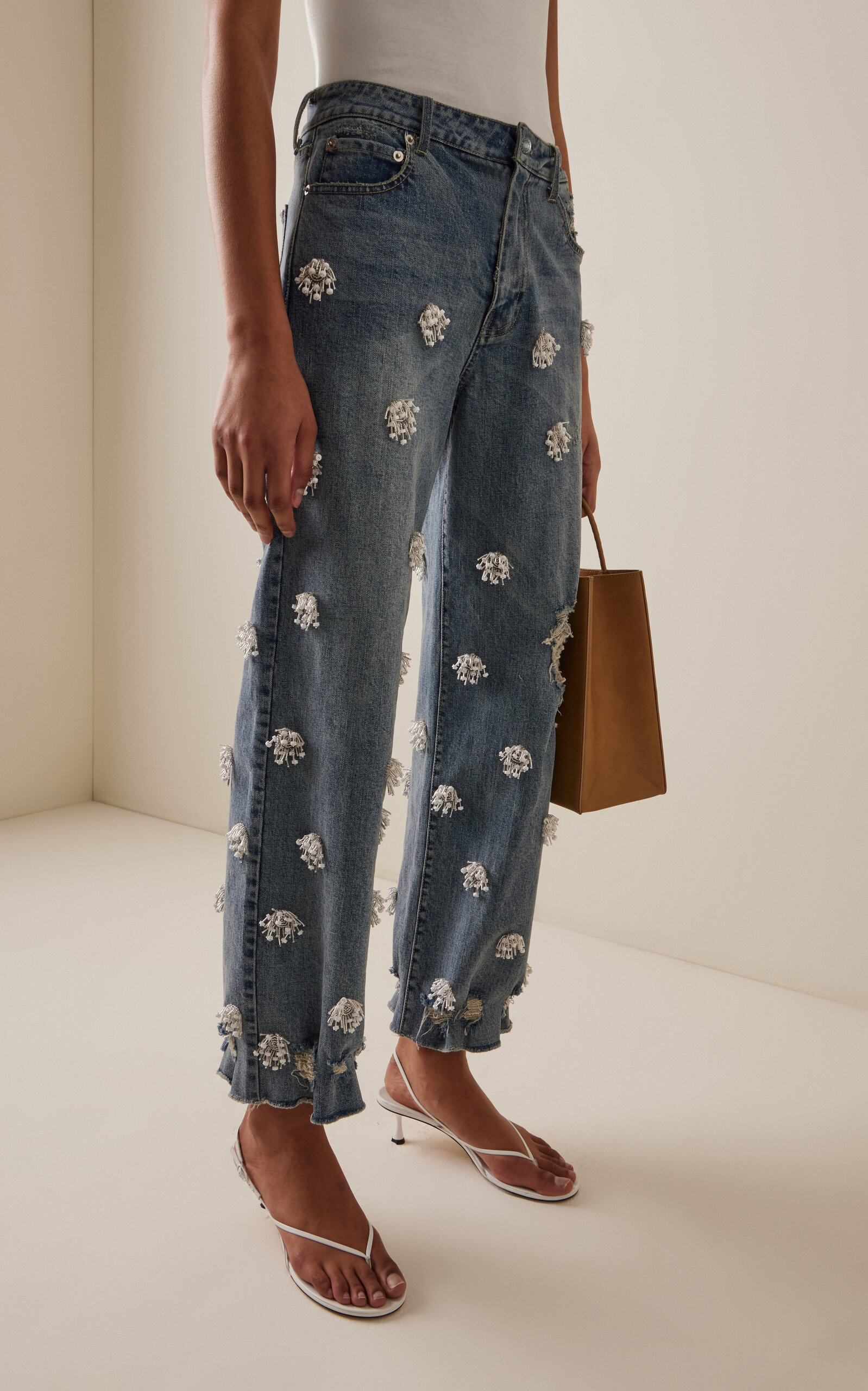 Jude Stretch High-Rise Croppd Wide-Leg Jeans blue - 3