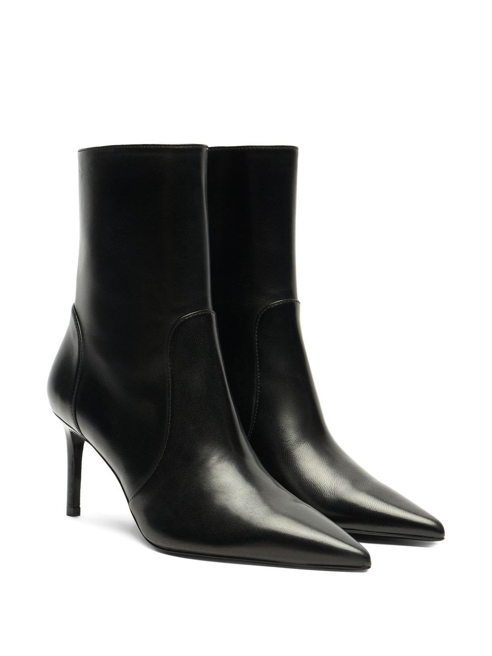 75mm Stuart Power zip-detail pointed-toe boots - 2
