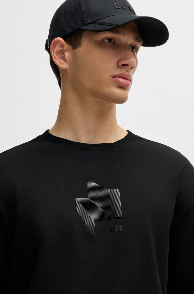 RELAXED-FIT T-SHIRT IN INTERLOCK COTTON WITH GLOSS ARTWORK 3