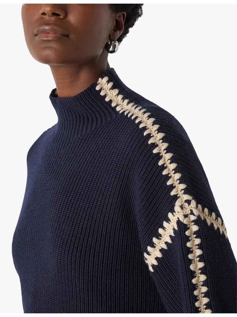 Blanket-Stitch Wool-Blend Jumper 5
