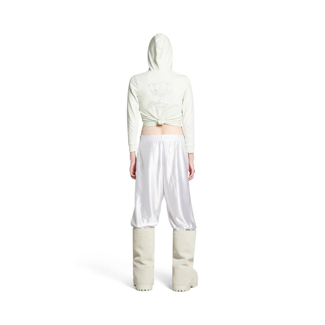 Baggy Sweatpants in White - 4