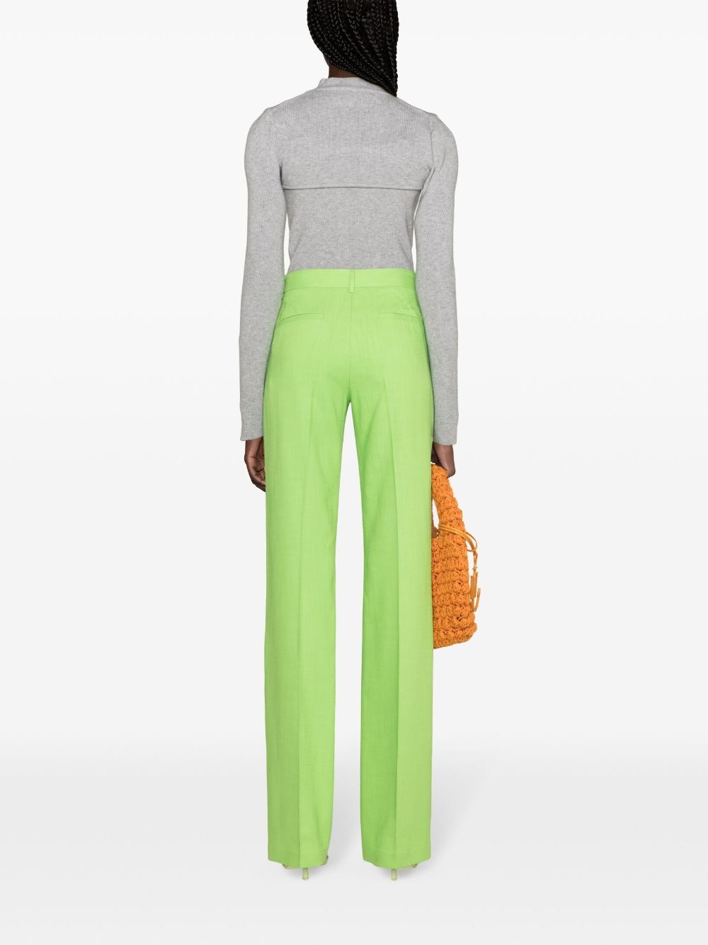 straight-leg tailored trousers - 4