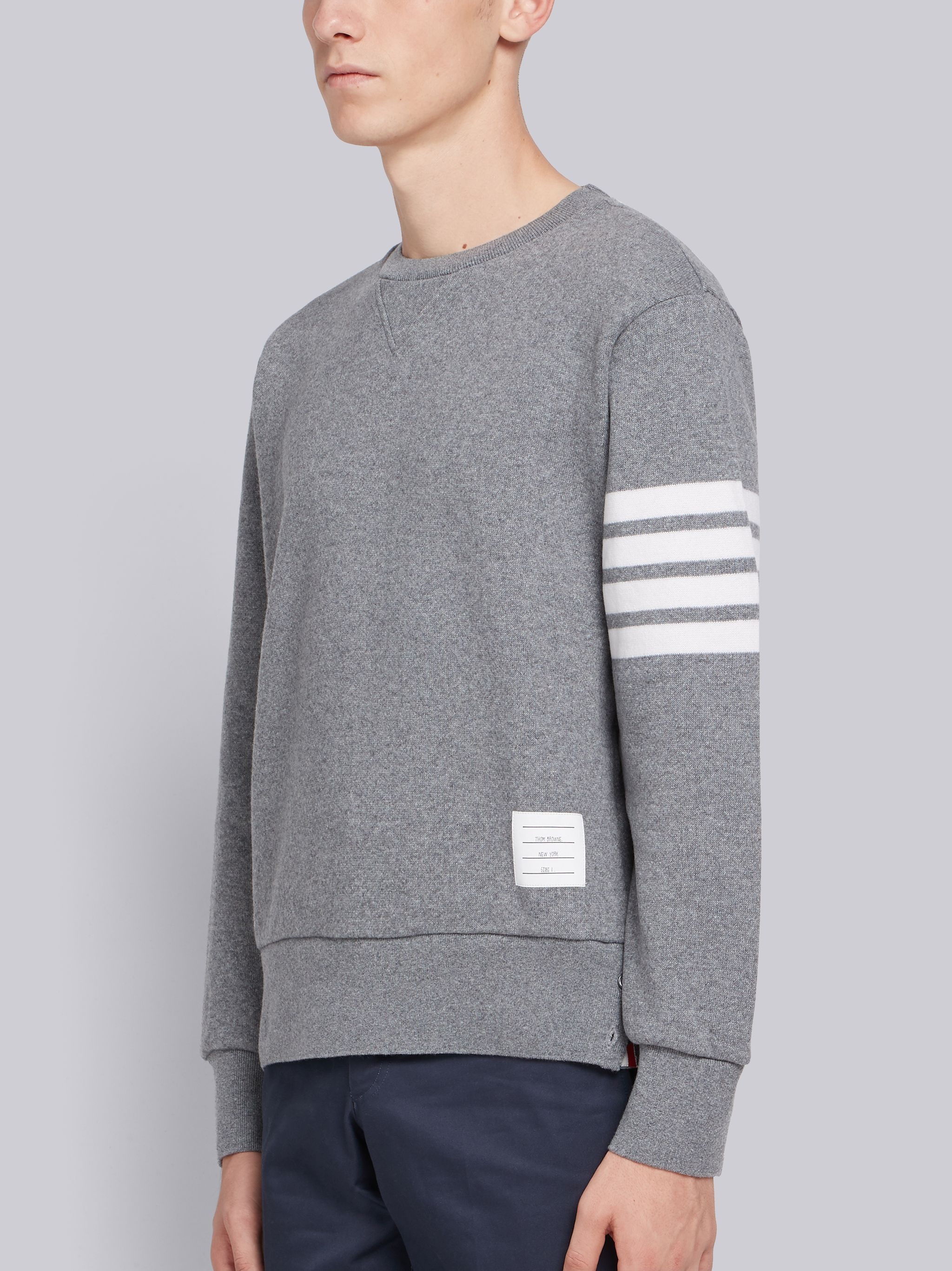 Relaxed Fit Engineered 4-Bar Stripe Cashmere Shell Sweatshirt - 2