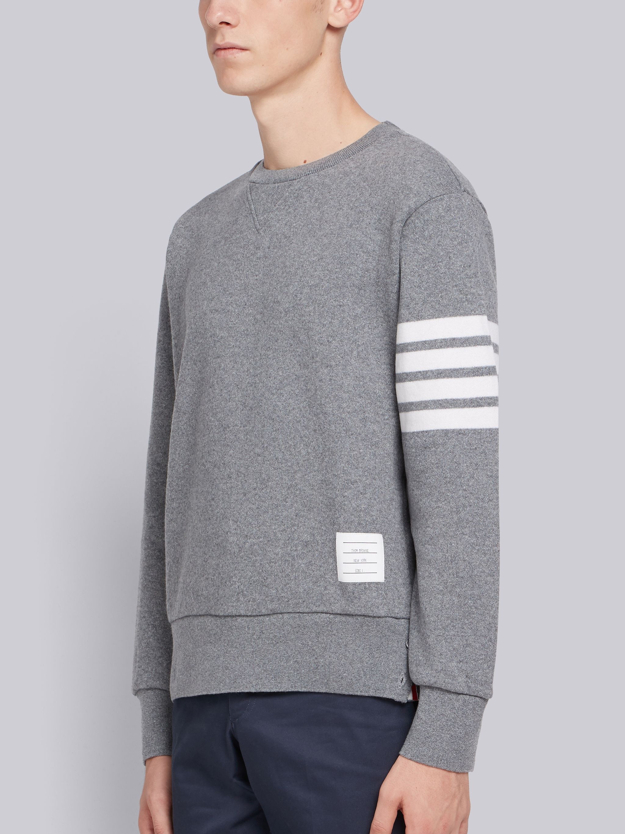 Relaxed Fit Engineered 4-Bar Stripe Cashmere Shell Sweatshirt - 2