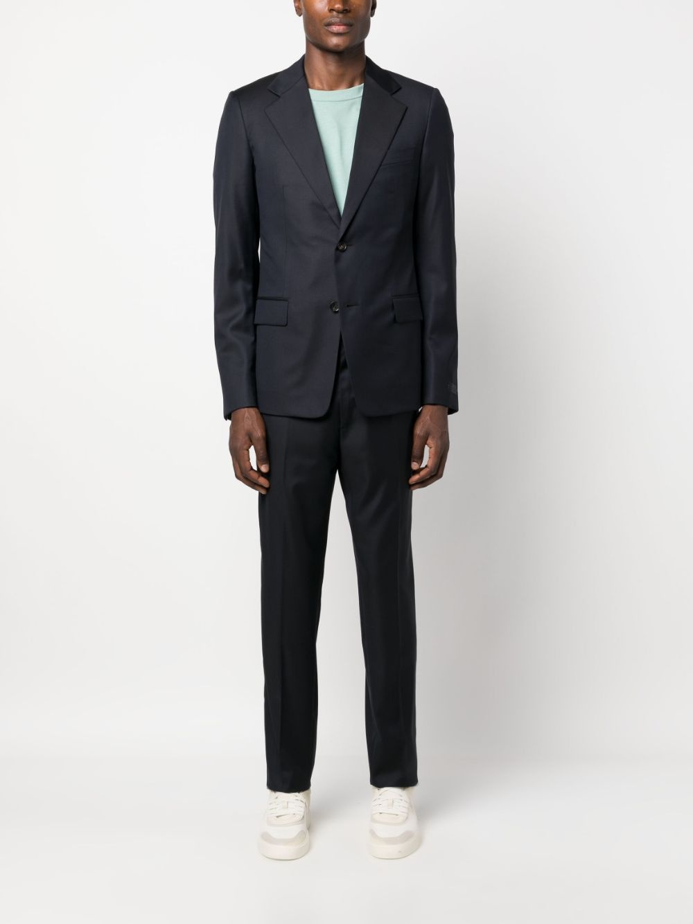 notched-lapels single-breasted blazer - 2
