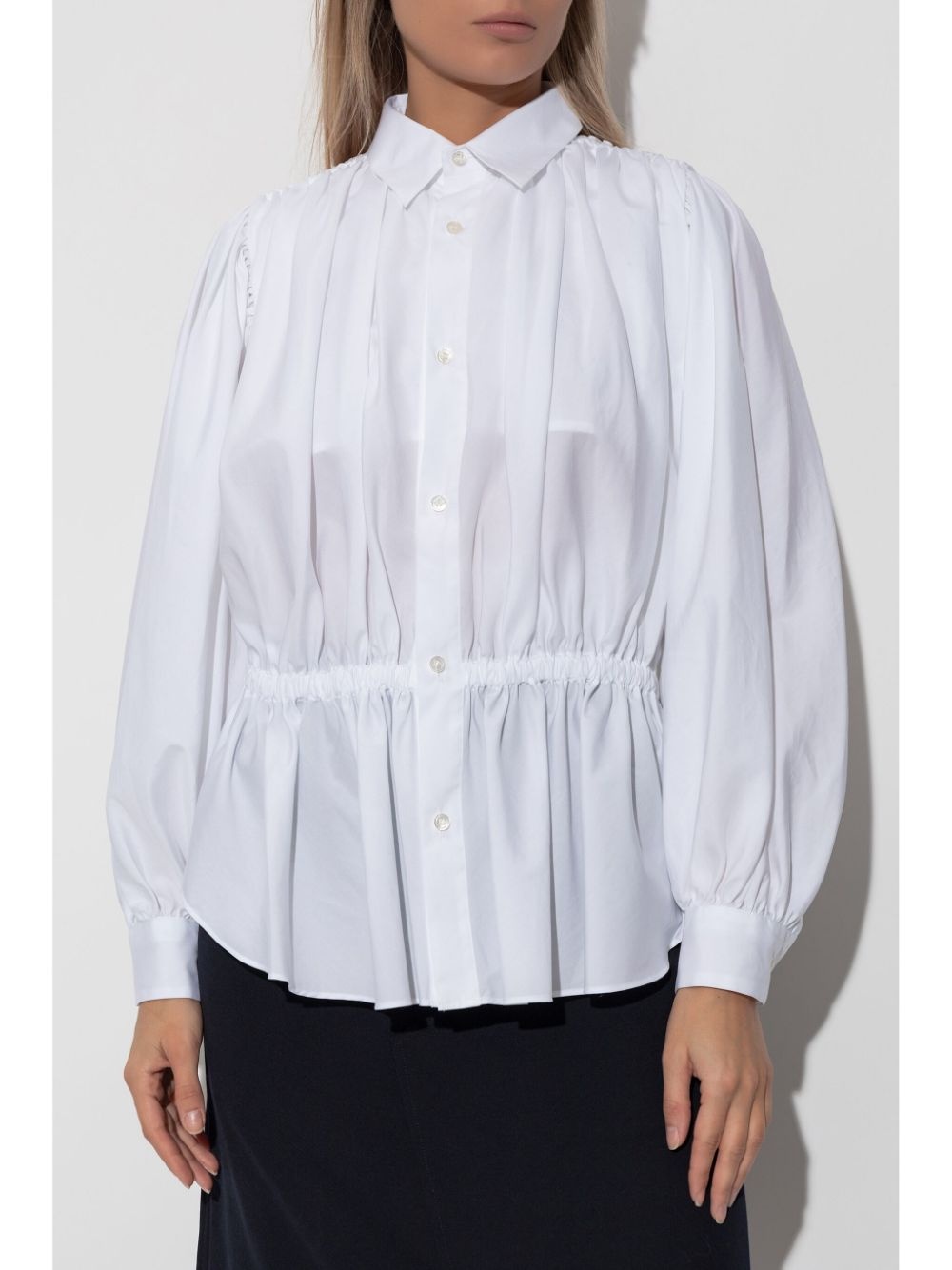ruched-detail shirt - 3