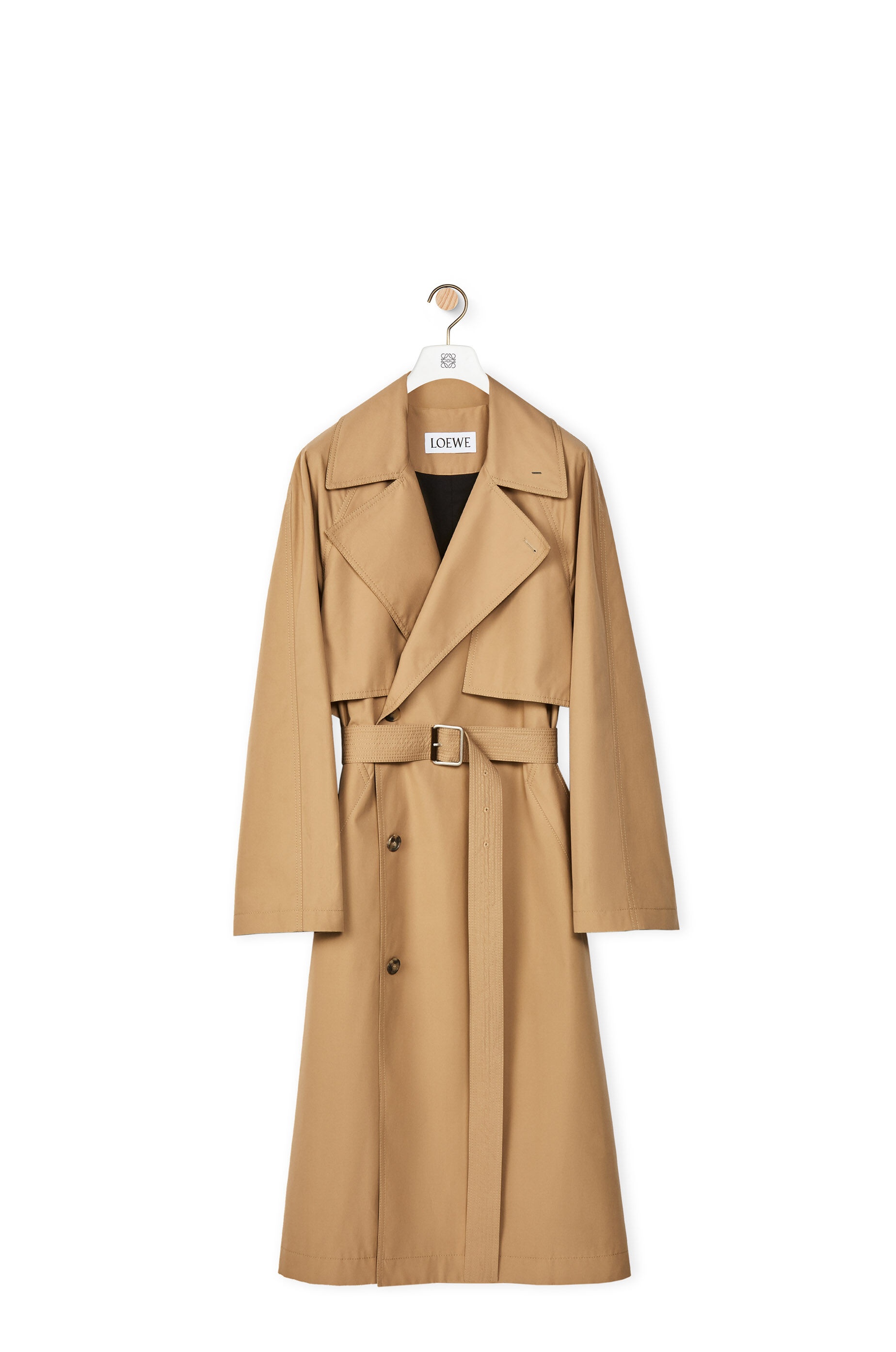 Double flap trench coat in cotton - 1