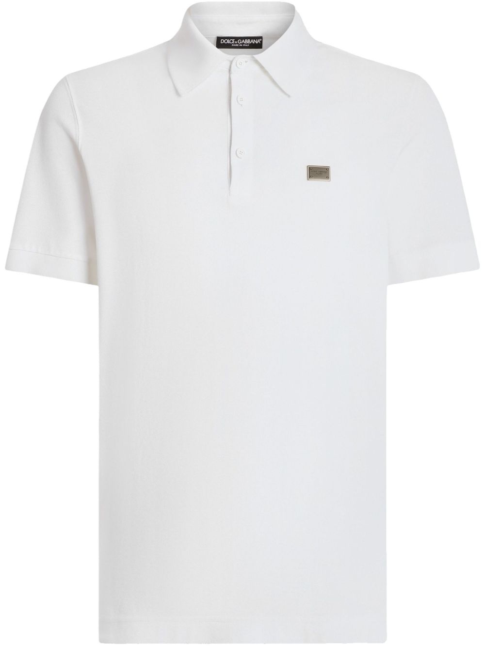 logo-plaque polo shirt - 1