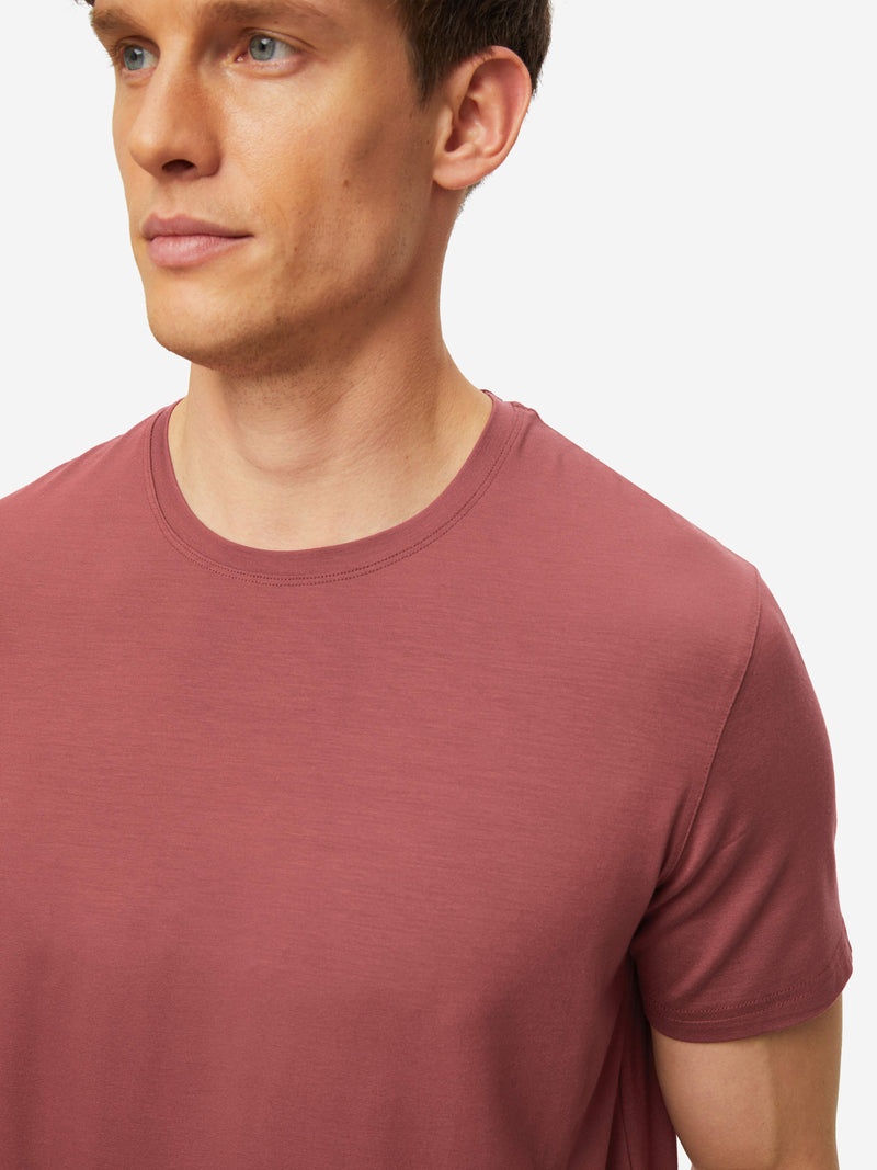 Men's T-Shirt Basel Micro Modal Stretch Brown - 2