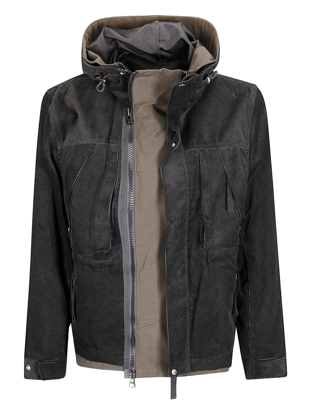corduroy hooded blouson - 1