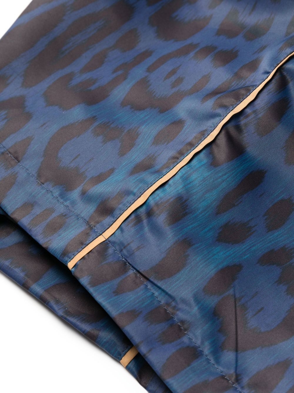 leopard print logo-waistband swim shorts - 3
