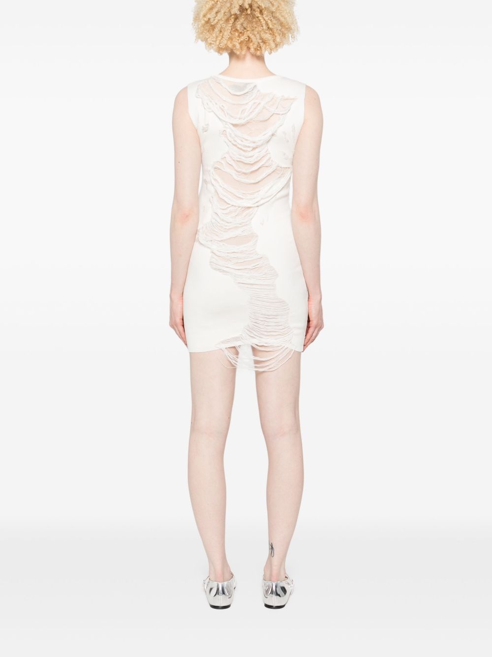 distressed mini dress - 4