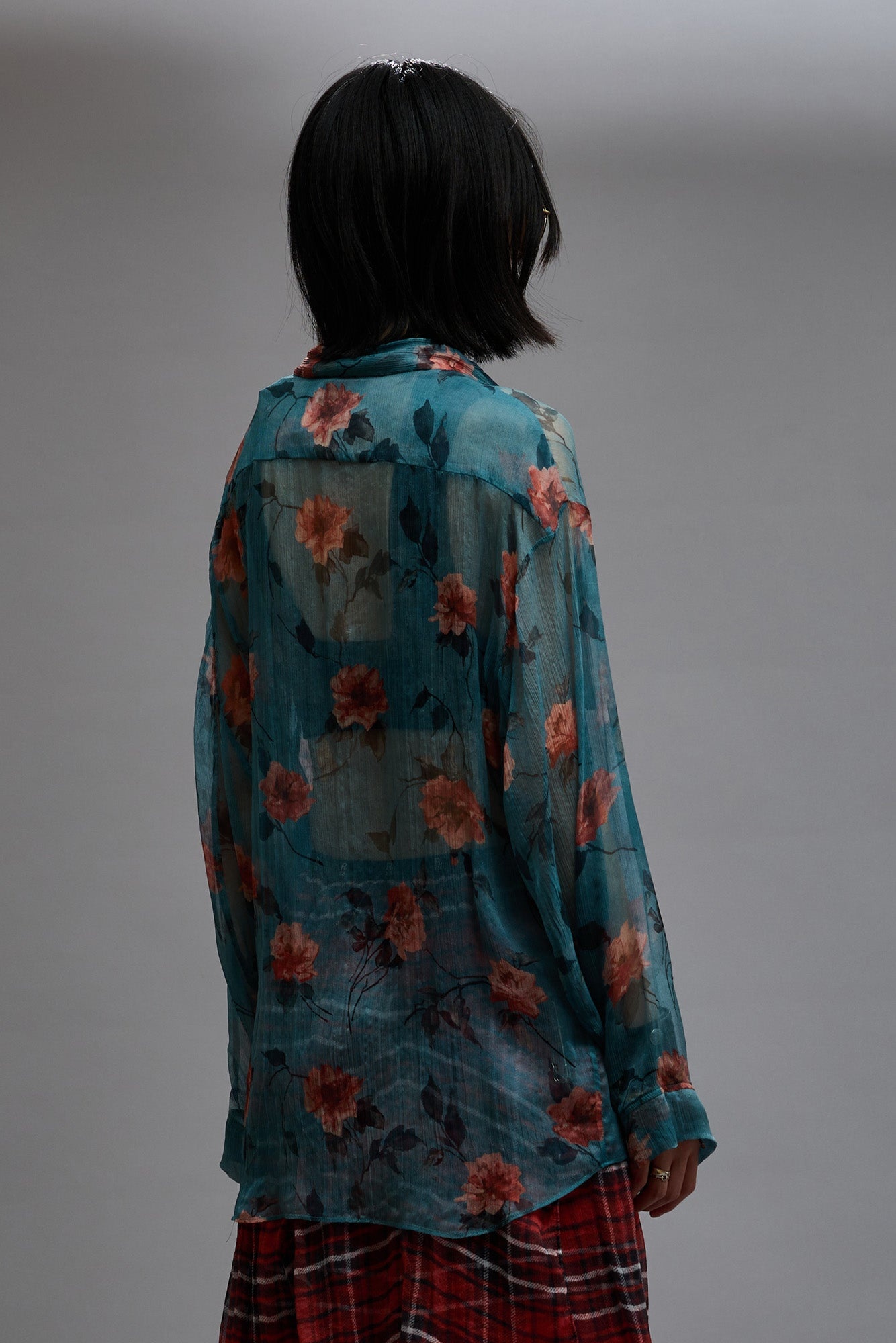 BELLOW POCKET RELAXED SHIRT - BLUE FLORAL - 6