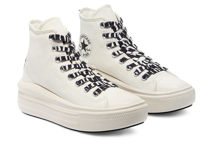 (WMNS) Converse Chuck Taylor All Star Move High 'Archive Print Egret' 570974C - 3