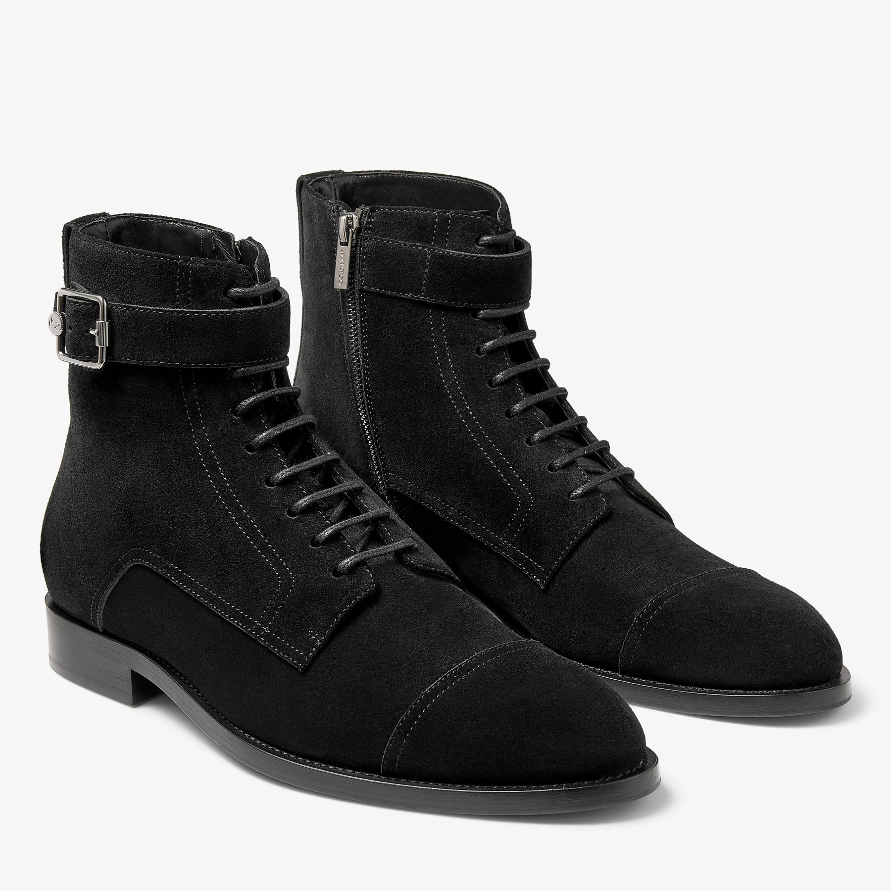 Finnion Lace Up Boot
Black Velvet Suede Boots - 2