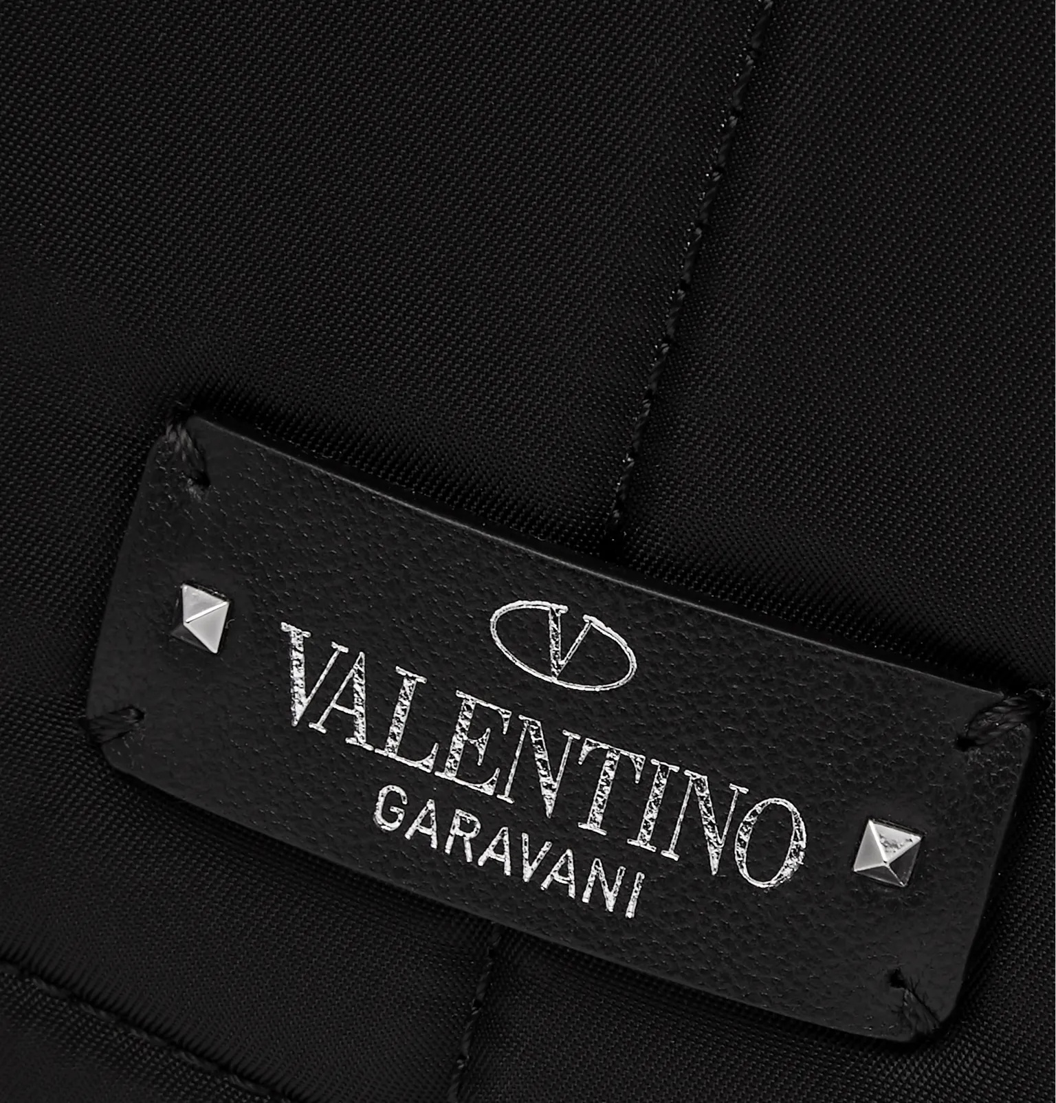 Valentino Garavani Leather-Trimmed Shell Sling Backpack - 5