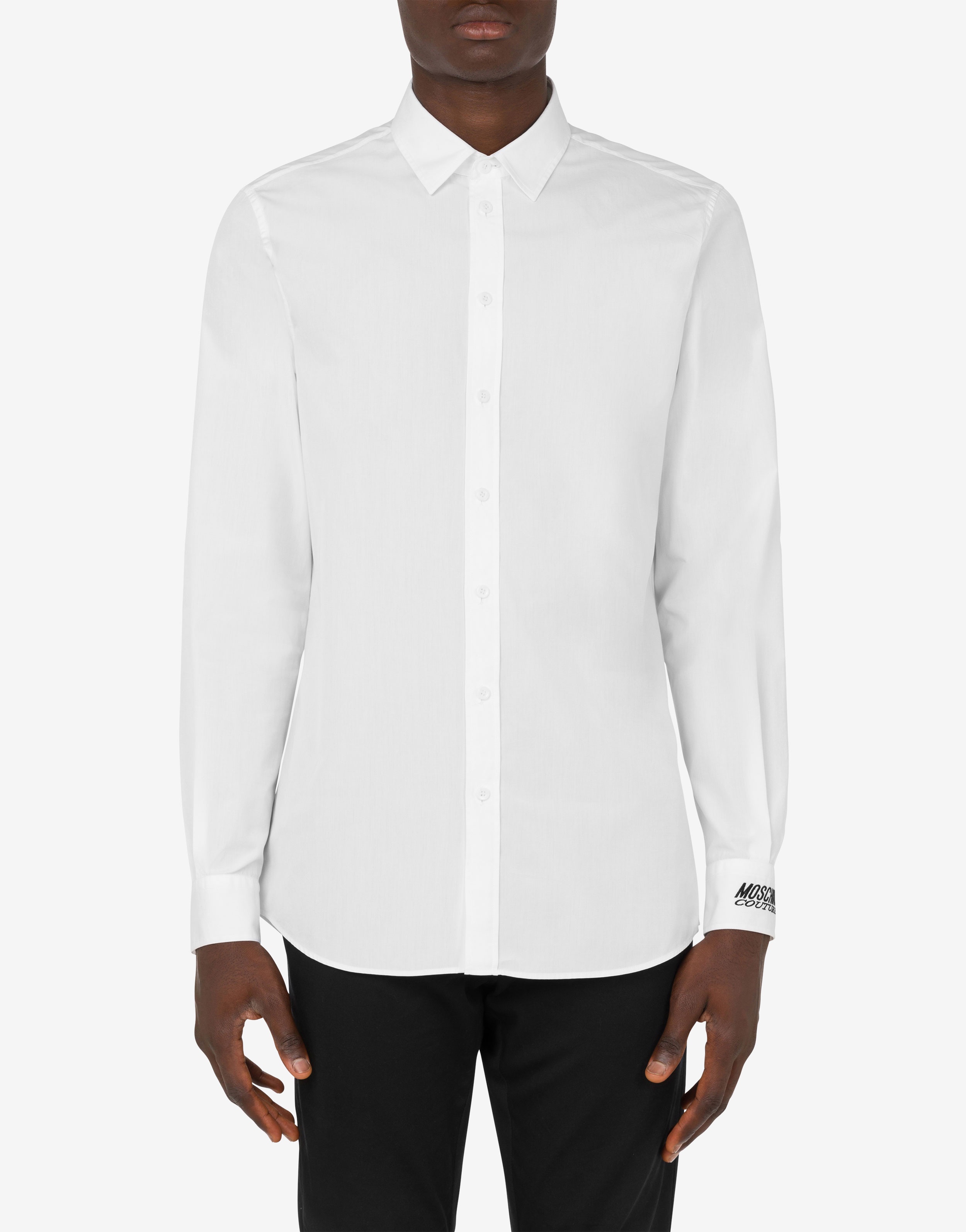 LOGO EMBROIDERY POPLIN SHIRT - 2